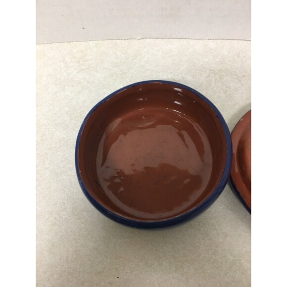 Sleeping Mexican Folk Art Round Ceramic Pottery Trinket Jewelry Box Sombrero - Picture 4 of 6